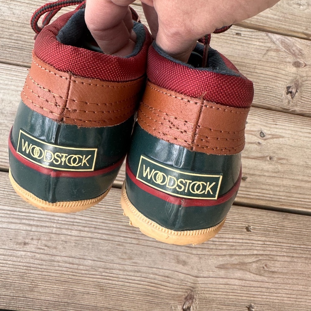Woodstock Waterproof Green and Brown Duck Boots - Picture 3 of 10